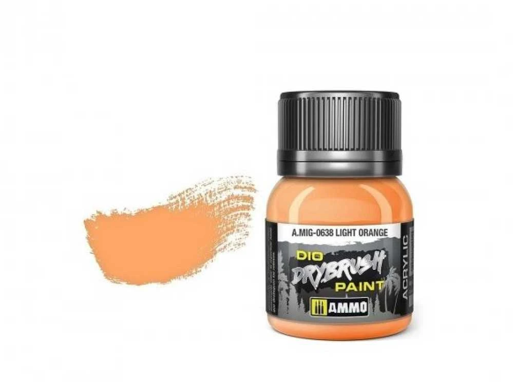 AMMO by MIG Jimenez AMMO MIG DRYBRUSH šviesiai oranžiniai dažai, 40 ml (0638)