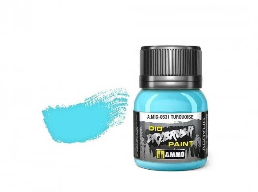AMMO by MIG Jimenez AMMO MIG DRYBRUSH turkio dažai 40 ml – sendinimui, vandens pagrindo