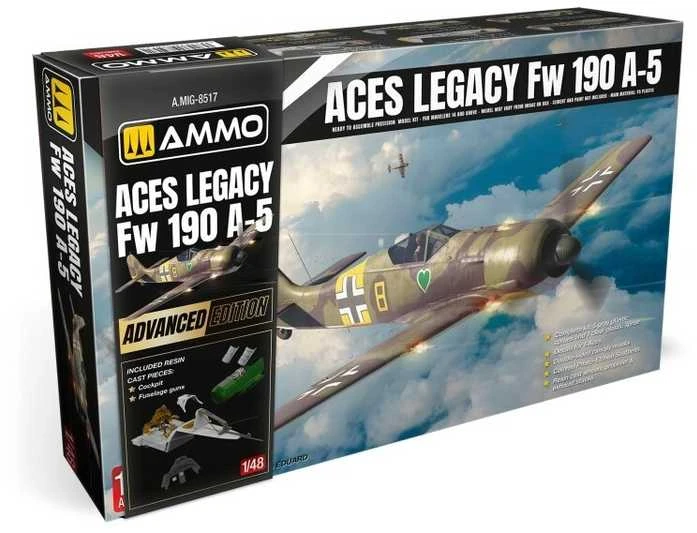 AMMO by MIG Jimenez AMMO MIG Focke-Wulf Fw 190 A-5 Aces Legacy Advance Edition 1/48 rinkinys 8517