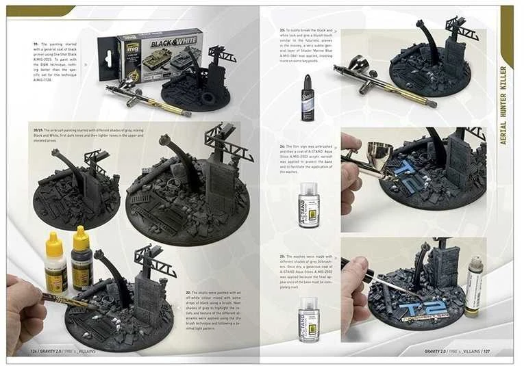 AMMO by MIG Jimenez AMMO MIG GRAVITY 2.1: 80‑ųjų sci‑fi piktadariai – modeliavimo vadovas (EN)
