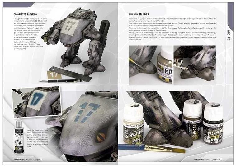 AMMO by MIG Jimenez AMMO MIG GRAVITY 2.1: 80‑ųjų sci‑fi piktadariai – modeliavimo vadovas (EN)