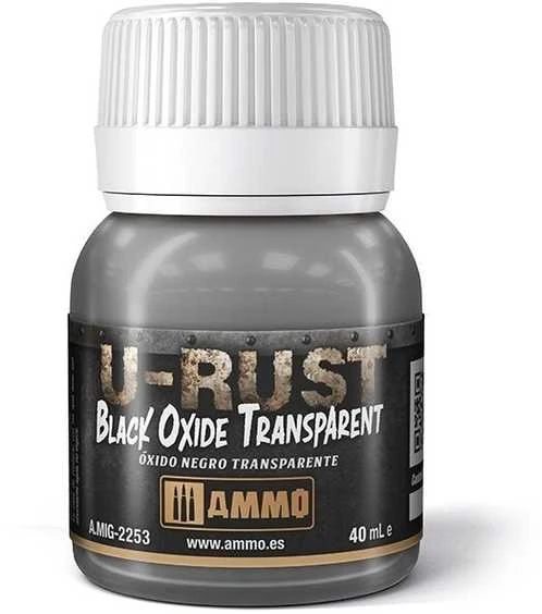 AMMO by MIG Jimenez AMMO MIG Juodas Oxide Transparent – sendinimo skystis rūdžių efektams, 40 ml