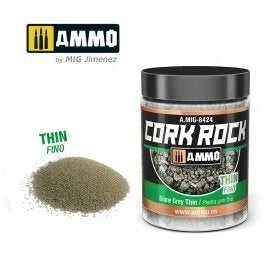 AMMO by MIG Jimenez AMMO MIG kamštinės akmenų granulės Stone Pilkas Thin, 100 ml