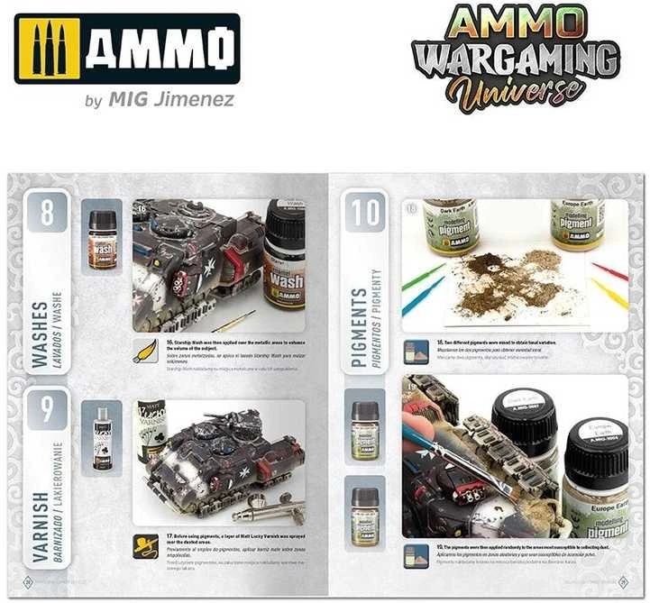 AMMO by MIG Jimenez AMMO MIG knyga „Weathering Combat Vehicles“ – kovinės technikos dažymas
