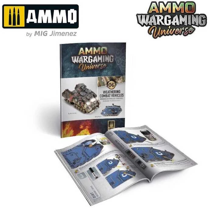 AMMO by MIG Jimenez AMMO MIG knyga „Weathering Combat Vehicles“ – kovinės technikos dažymas
