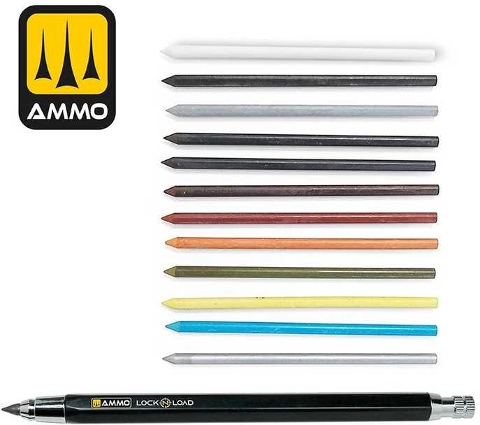 AMMO by MIG Jimenez AMMO MIG LOCK ‘N LOAD sendinimo pieštukų rinkinys, 13 spalvų