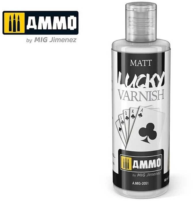 AMMO by MIG Jimenez AMMO MIG Matinis akrilinis lakas Matinis LUCKY VARNISH, 60 ml (2051)