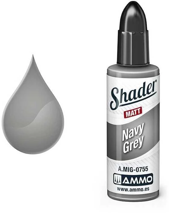 AMMO by MIG Jimenez AMMO MIG Matinis SHADER dažai Navy Pilkas 10 ml (A.MIG-0755)