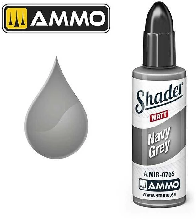 AMMO by MIG Jimenez AMMO MIG Matinis SHADER dažai Navy Pilkas 10 ml (A.MIG-0755)