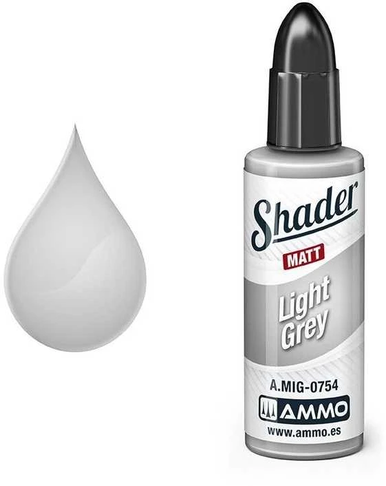 AMMO by MIG Jimenez AMMO MIG Matt Shader dažai – šviesiai pilka, 10 ml (0754)