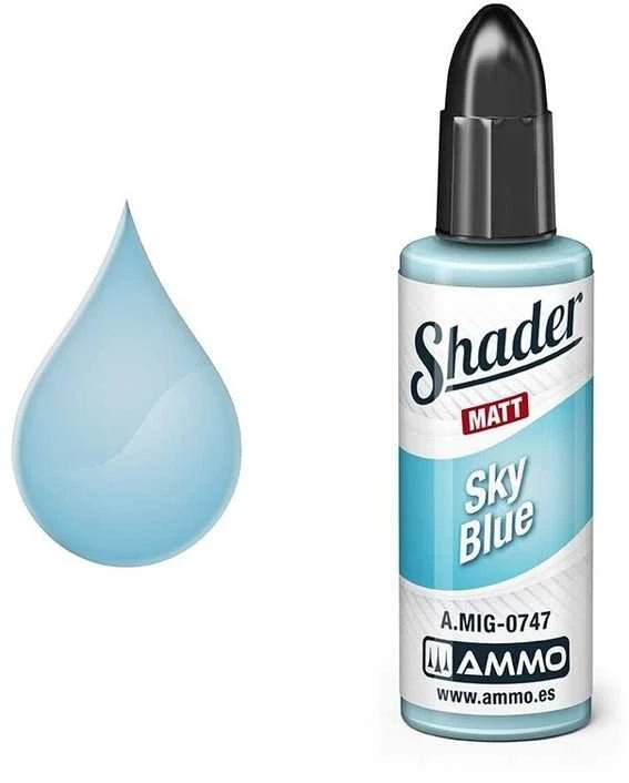 AMMO by MIG Jimenez AMMO MIG Matt Shader Dangaus mėlyna dažai 10 ml (A.MIG-0747)