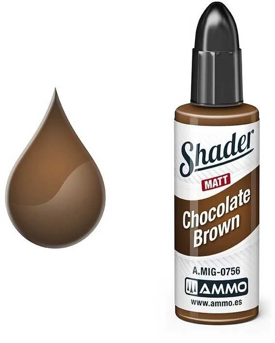 AMMO by MIG Jimenez AMMO MIG Matt Shader dažai Šokoladinė ruda 10 ml, 0756