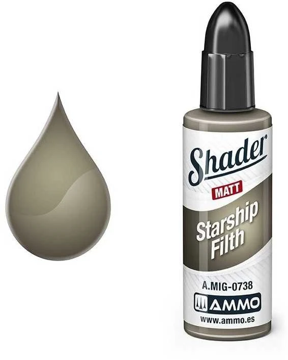 AMMO by MIG Jimenez AMMO MIG Matt Shader Starship Filth matiniai dažai, 10 ml (0738)