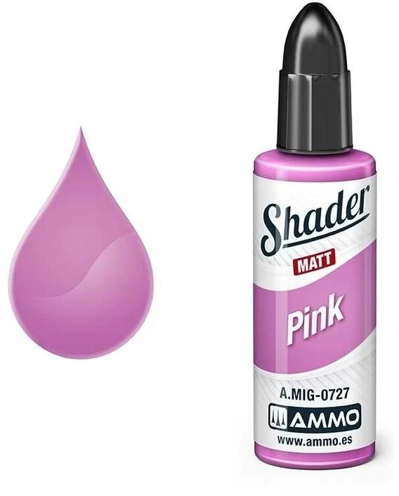 AMMO by MIG Jimenez AMMO MIG Matt Shader rožinė – dažai modeliavimui, 10 ml (A.MIG-0727)