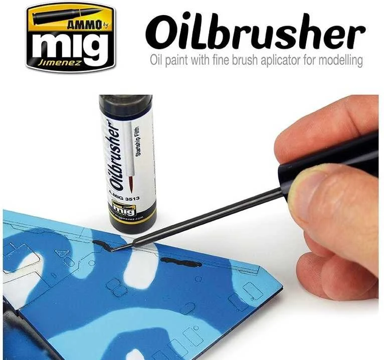 AMMO by MIG Jimenez AMMO MIG Oilbrusher 3520 BASIC FLESH – aliejiniai dažai su teptuku sendinimui