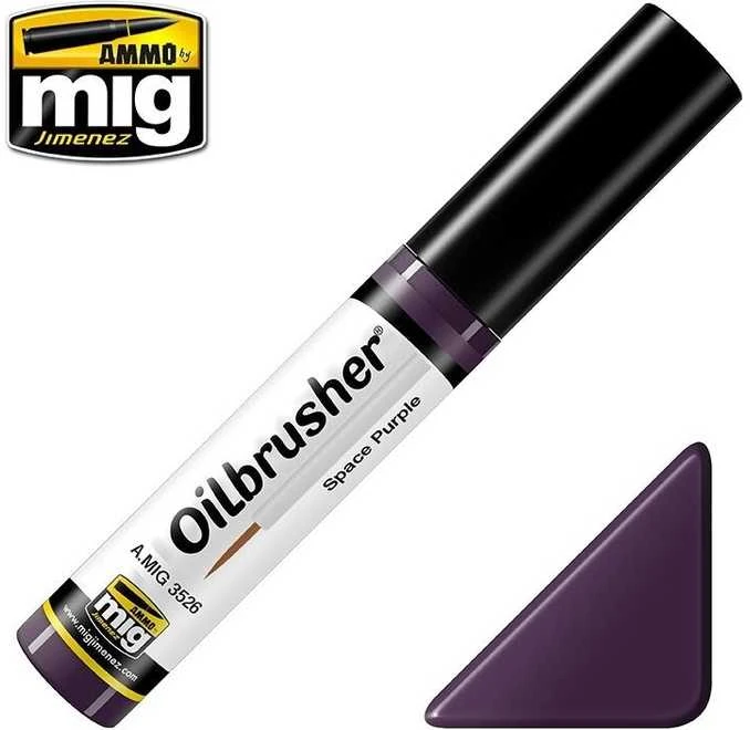AMMO by MIG Jimenez AMMO MIG Oilbrusher Space Violetinė 3526 – aliejiniai dažai sendinimui su teptuku
