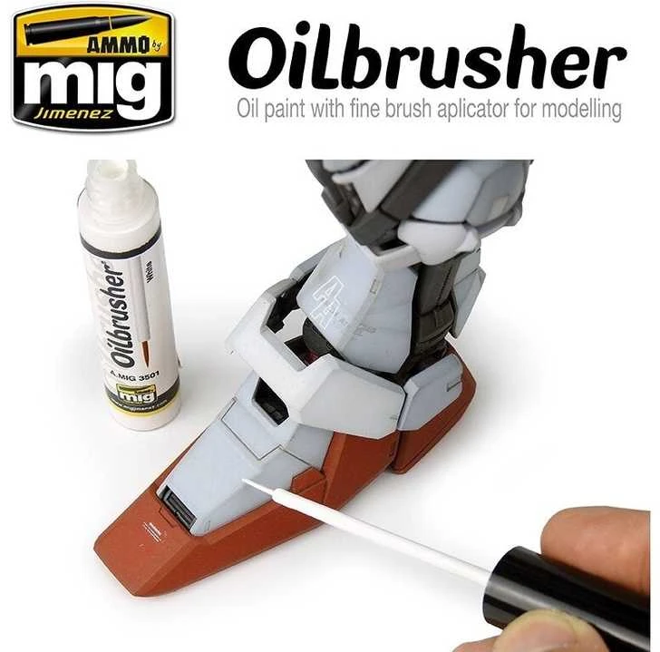 AMMO by MIG Jimenez AMMO MIG Oilbrusher 3520 BASIC FLESH – aliejiniai dažai su teptuku sendinimui