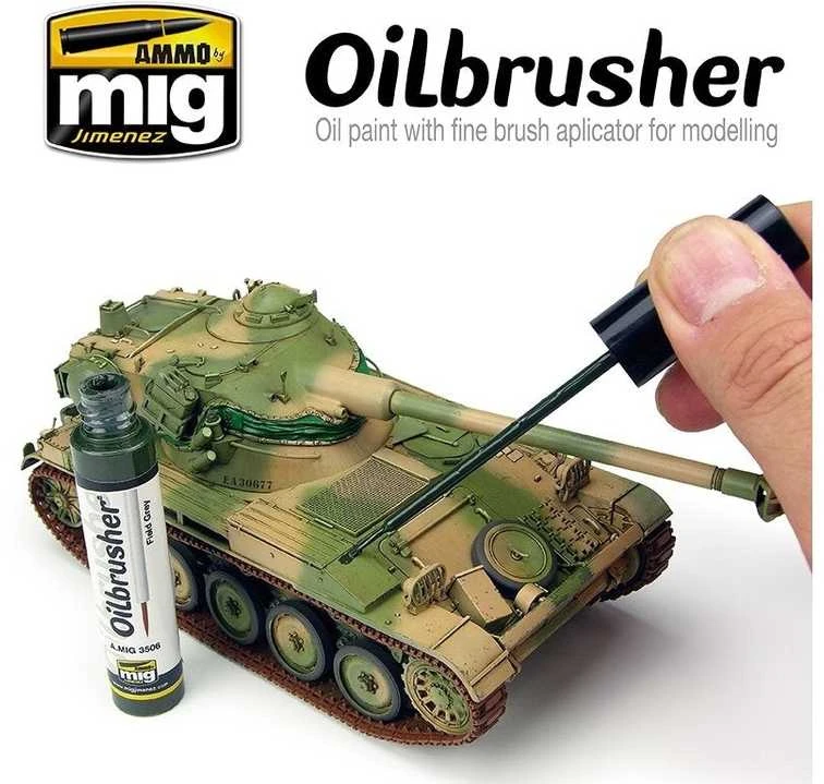 AMMO by MIG Jimenez AMMO MIG Oilbrusher 3520 BASIC FLESH – aliejiniai dažai su teptuku sendinimui