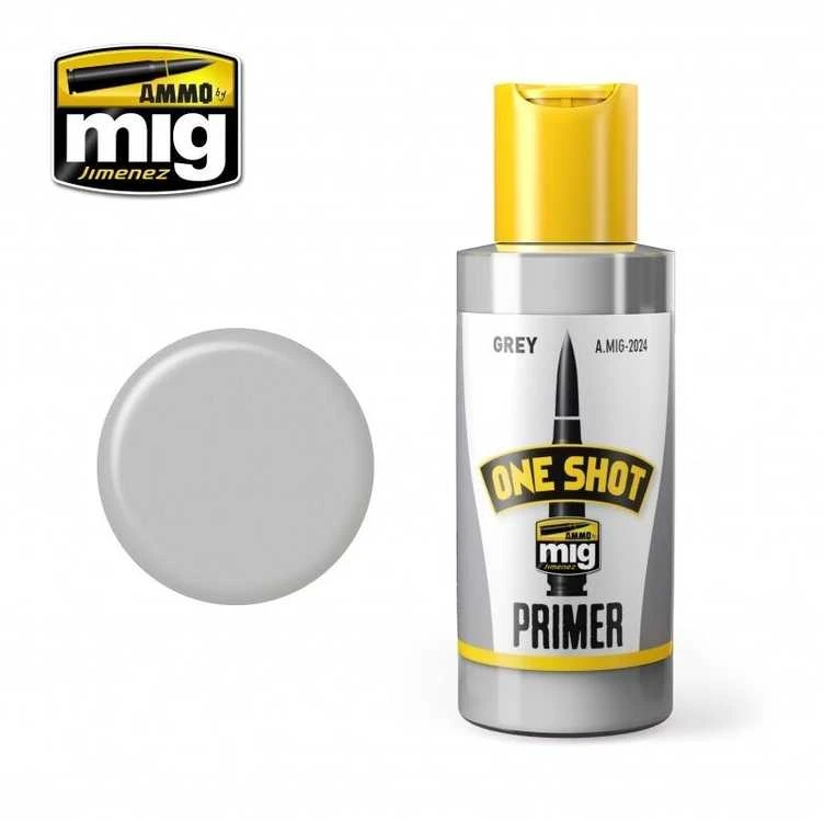 AMMO by MIG Jimenez AMMO MIG One Shot pilkas vandens pagrindo gruntas 60 ml