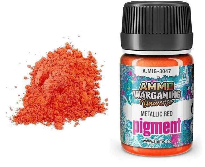 AMMO by MIG Jimenez AMMO MIG pigmentas Metallic Raudona 35 ml A.MIG-3047 miniatiūroms