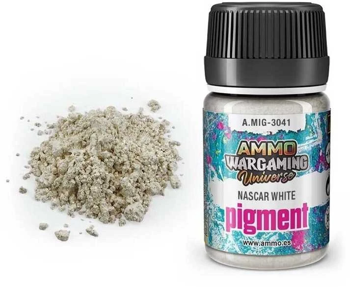 AMMO by MIG Jimenez AMMO MIG pigmentas NASCAR Baltas 35 ml, 3041 – miniatiūroms ir dioramoms