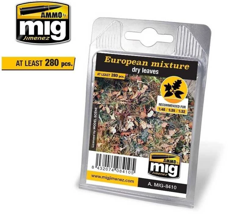 AMMO by MIG Jimenez AMMO MIG sausi europietiški lapai dioramoms 1:35–1:48, 280 vnt.