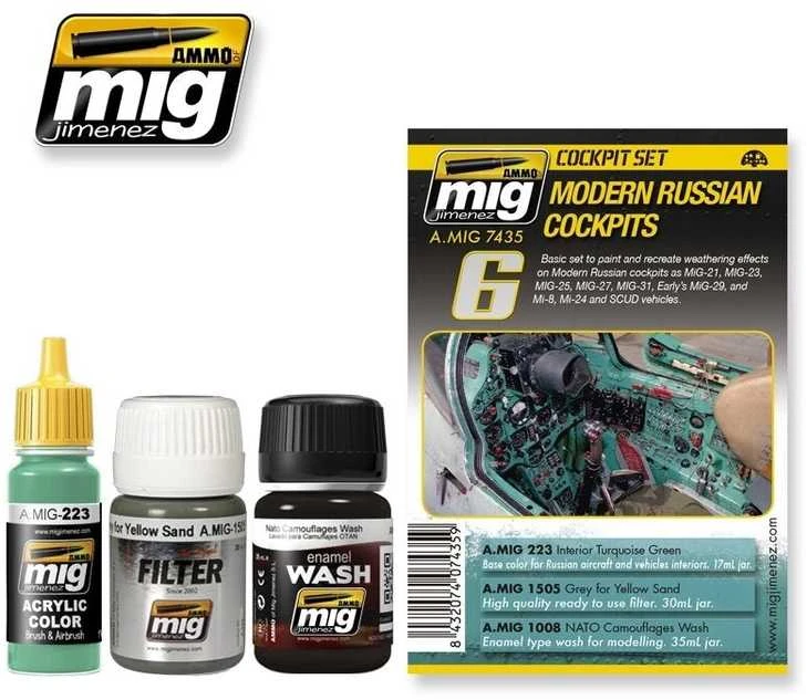 AMMO by MIG Jimenez AMMO MIG sendinimo rinkinys šiuolaikiniams rusiškiems kokpitams 7435