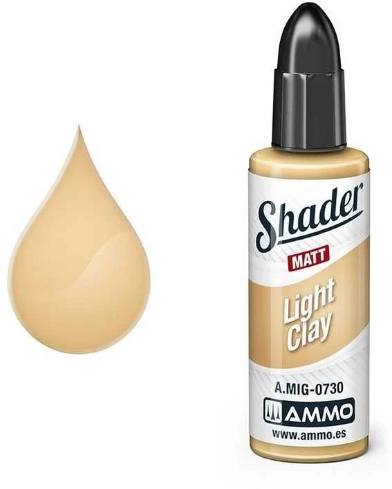 AMMO by MIG Jimenez AMMO MIG SHADER dažai Light Clay 0730, matinis, 10 ml aerografui