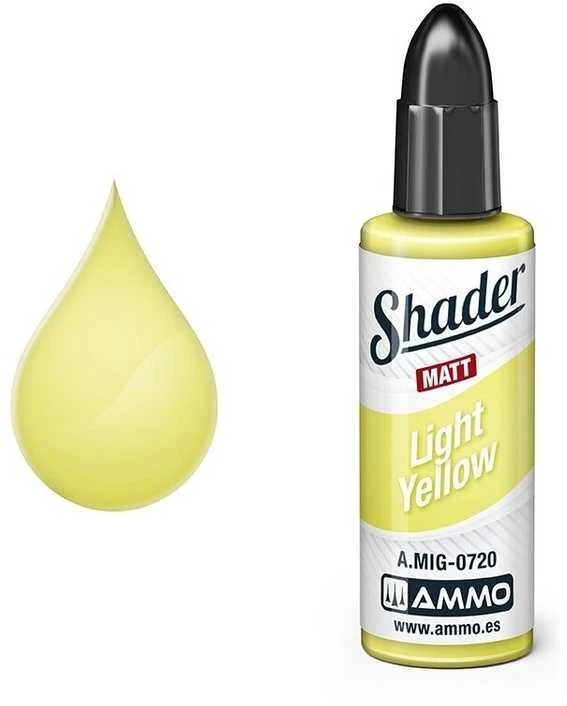 AMMO by MIG Jimenez AMMO MIG SHADERS matinis dažas Light Geltona 0720, 10 ml aerografui