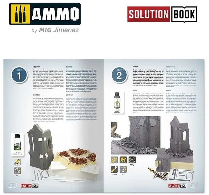 AMMO by MIG Jimenez AMMO MIG Solution Book: Plytinių pastatų dažymas ir sendinimas (6510)