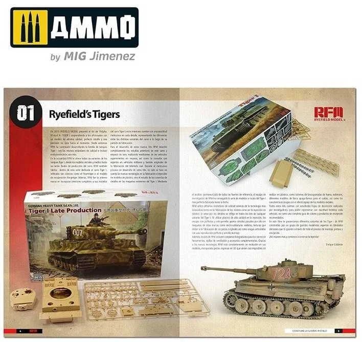 AMMO by MIG Jimenez AMMO MIG „Tigers“: Tiger I Ryefield tankų modelių vadovas (EN)