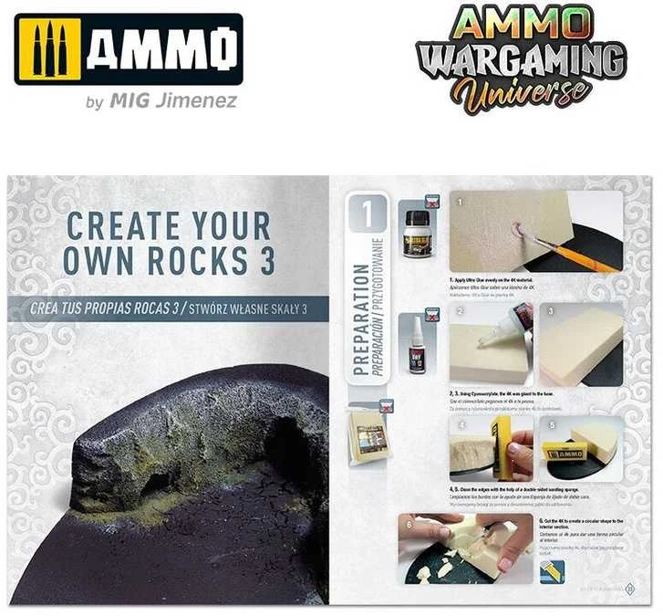 AMMO by MIG Jimenez AMMO MIG Wargaming knyga Nr.11: Uolų ir sienų kūrimas dioramoms (6930)