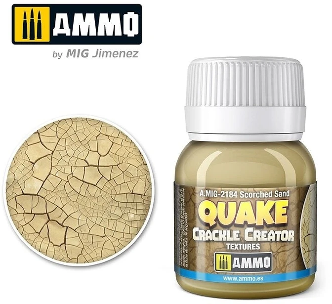 AMMO by MIG Jimenez AMMO Quake Crackle tekstūra Scorched Sand dioramoms, 40 ml, 2184