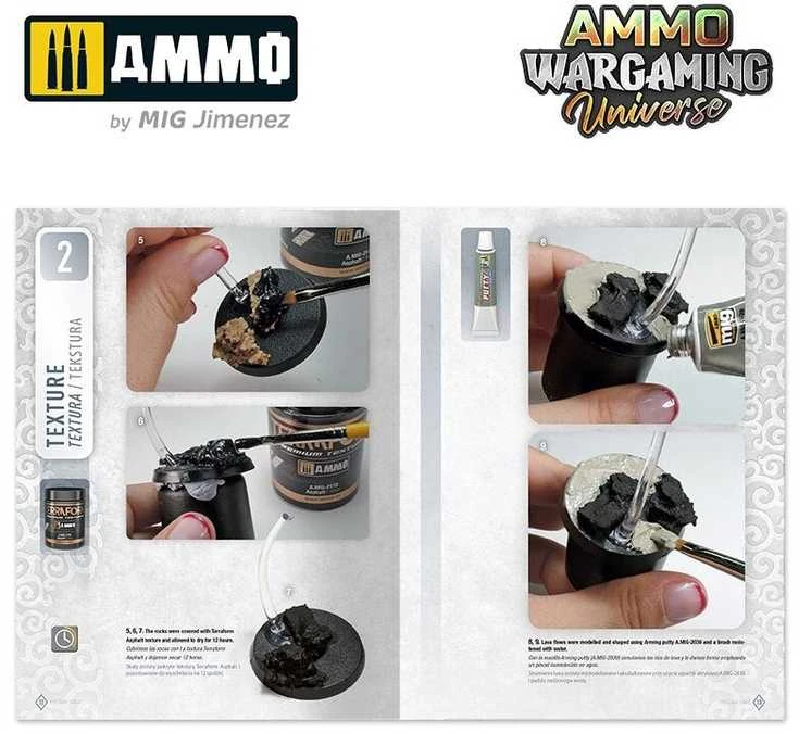 AMMO by MIG Jimenez Ammo Wargaming Universe knyga 04: Vulkaninis reljefas ir lava