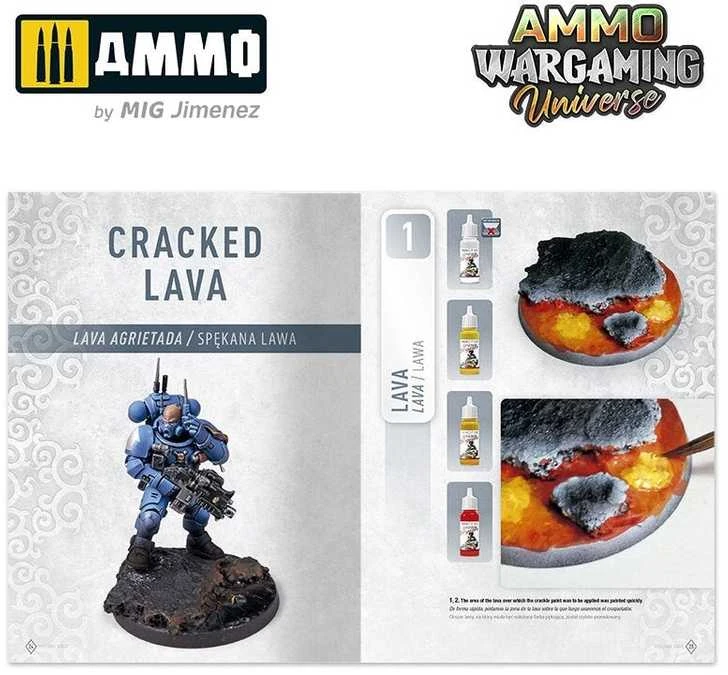 AMMO by MIG Jimenez Ammo Wargaming Universe knyga 04: Vulkaninis reljefas ir lava