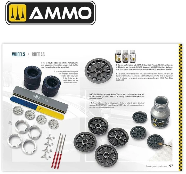 AMMO by MIG Jimenez Automobilių modelių dažymo vadovas: lakavimas ir sendinimas
