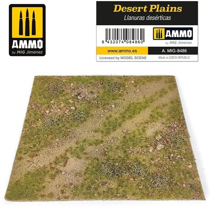 AMMO by MIG Jimenez Dioramų vaizdingas kilimėlis Desert Plains 245×245 mm 1:32–1:48