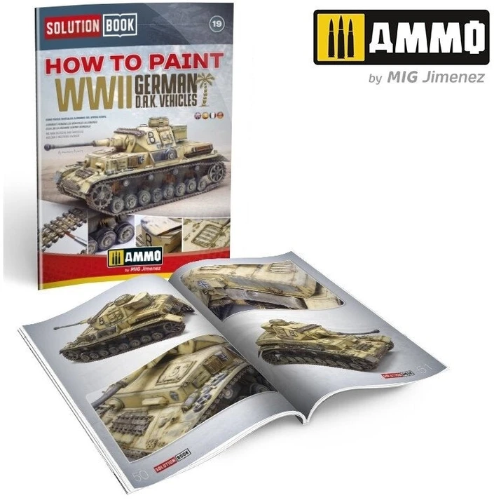 AMMO by MIG Jimenez II pasaulinio karo DAK technikos dažymo ir sendinimo vadovas (54 p.)