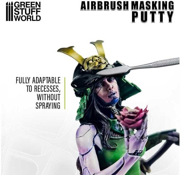 AMMO by MIG Jimenez Žalias Stuff World Masking Putty – maskavimo masė airbrusui, 80 g