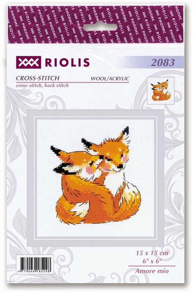 Riolis Siuvinėjimo kryželiu rinkinys Amore mio 15x15 SR2083