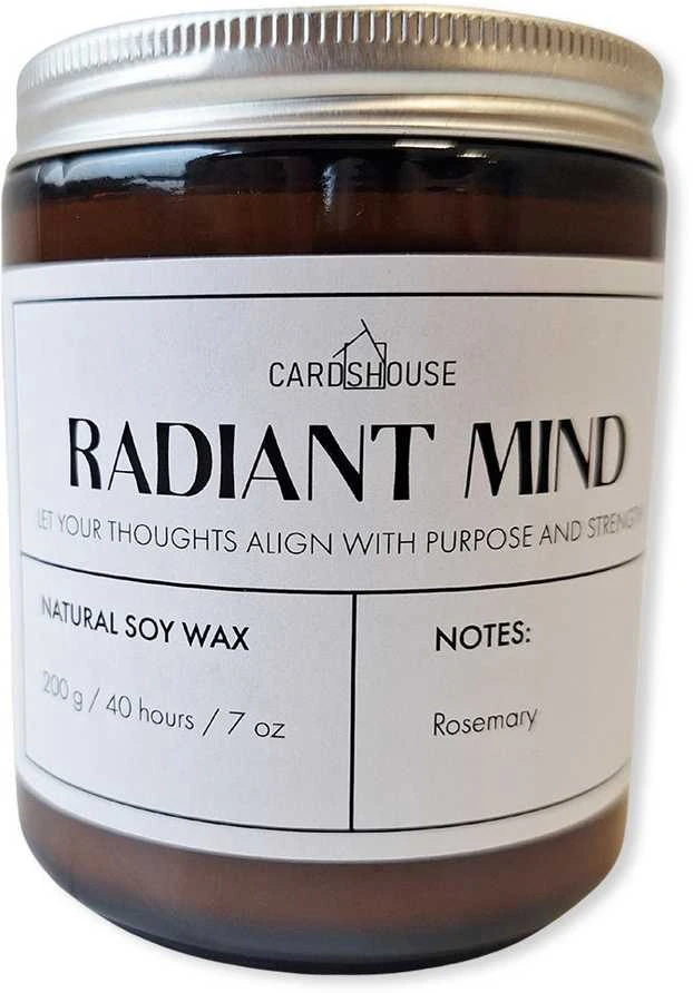 Ancient Wisdom Aromaterapinė sojų žvakė Radiant Mind – rozmarinas, 40 val. veganiška