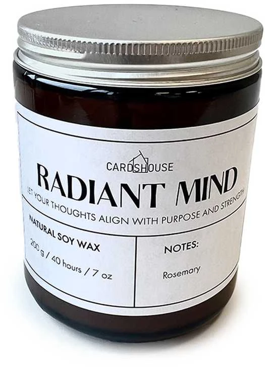 Ancient Wisdom Aromaterapinė sojų žvakė Radiant Mind – rozmarinas, 40 val. veganiška