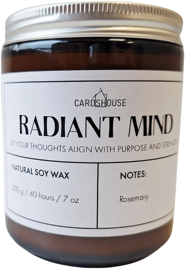 Ancient Wisdom Aromaterapinė sojų žvakė Radiant Mind – rozmarinas, 40 val. veganiška