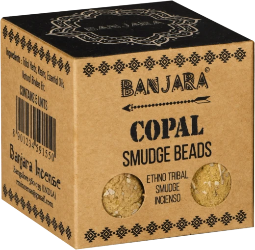 Ancient Wisdom Banjara smilkalų karoliukai Copal – erdvei valyti ir meditacijai