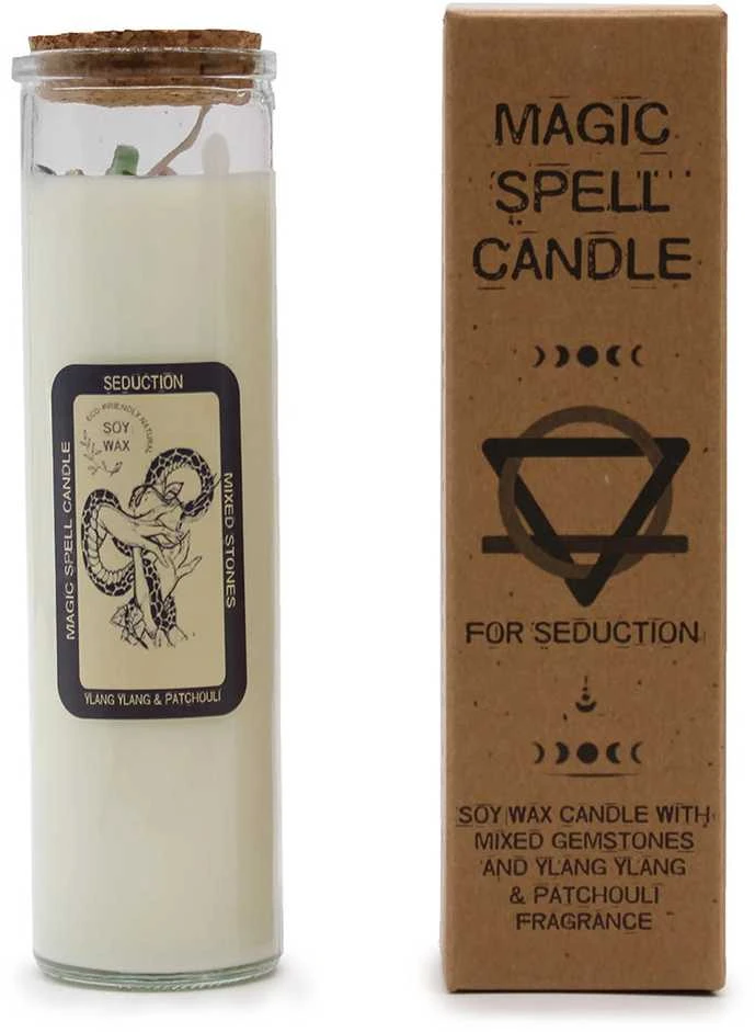 Ancient Wisdom Magijos žvakė „Gundymas“ AW Gifts – pačiulių aromatas, sojų vaškas, 50 h