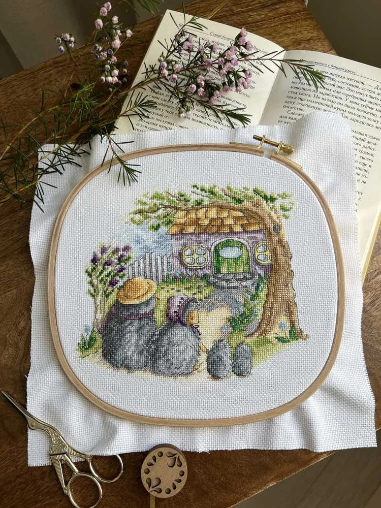 Andriana Beldizart Kryželiu siuvinėjimo rinkinys "Housewarming. Hedgehogs" SANN-33