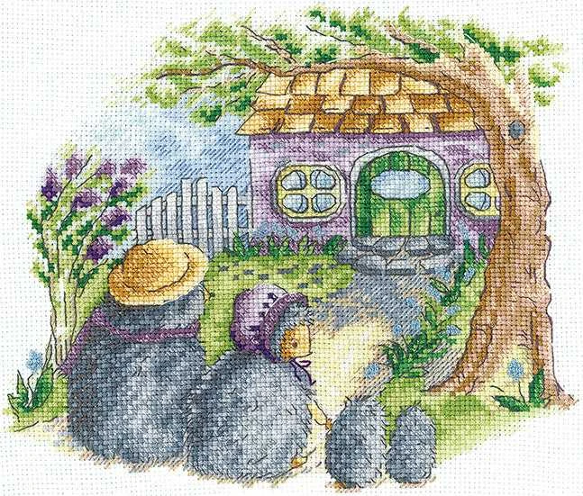 Andriana Beldizart Kryželiu siuvinėjimo rinkinys "Housewarming. Hedgehogs" SANN-33
