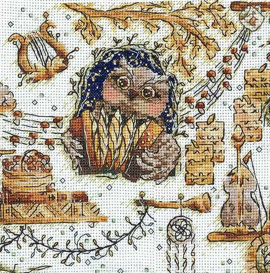 Andriana Beldizart Kryželiu siuvinėjimo rinkinys „Magijos pasaulis. Pelėda“ SANV-50