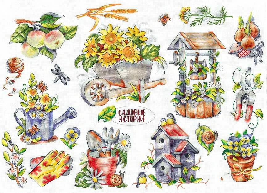 Andriana Beldizart Kryželiu siuvinėjimo rinkinys "Sodo istorijos" SANS-68