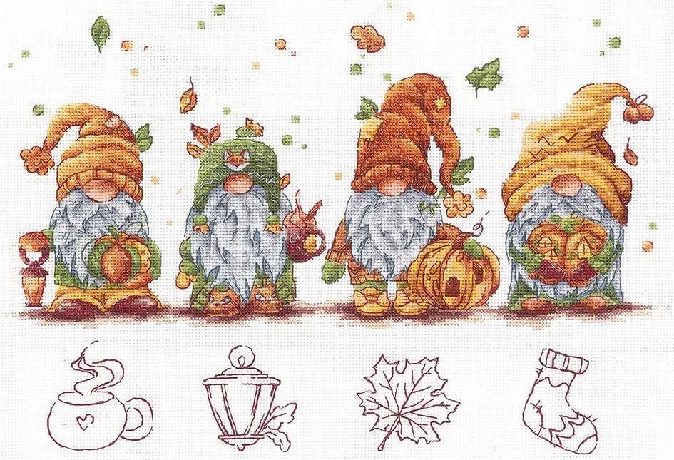 Andriana Beldizart Kryželio siuvinėjimo rinkinys "Rudens nykštukai" 32х21,5 cm SANO-34
